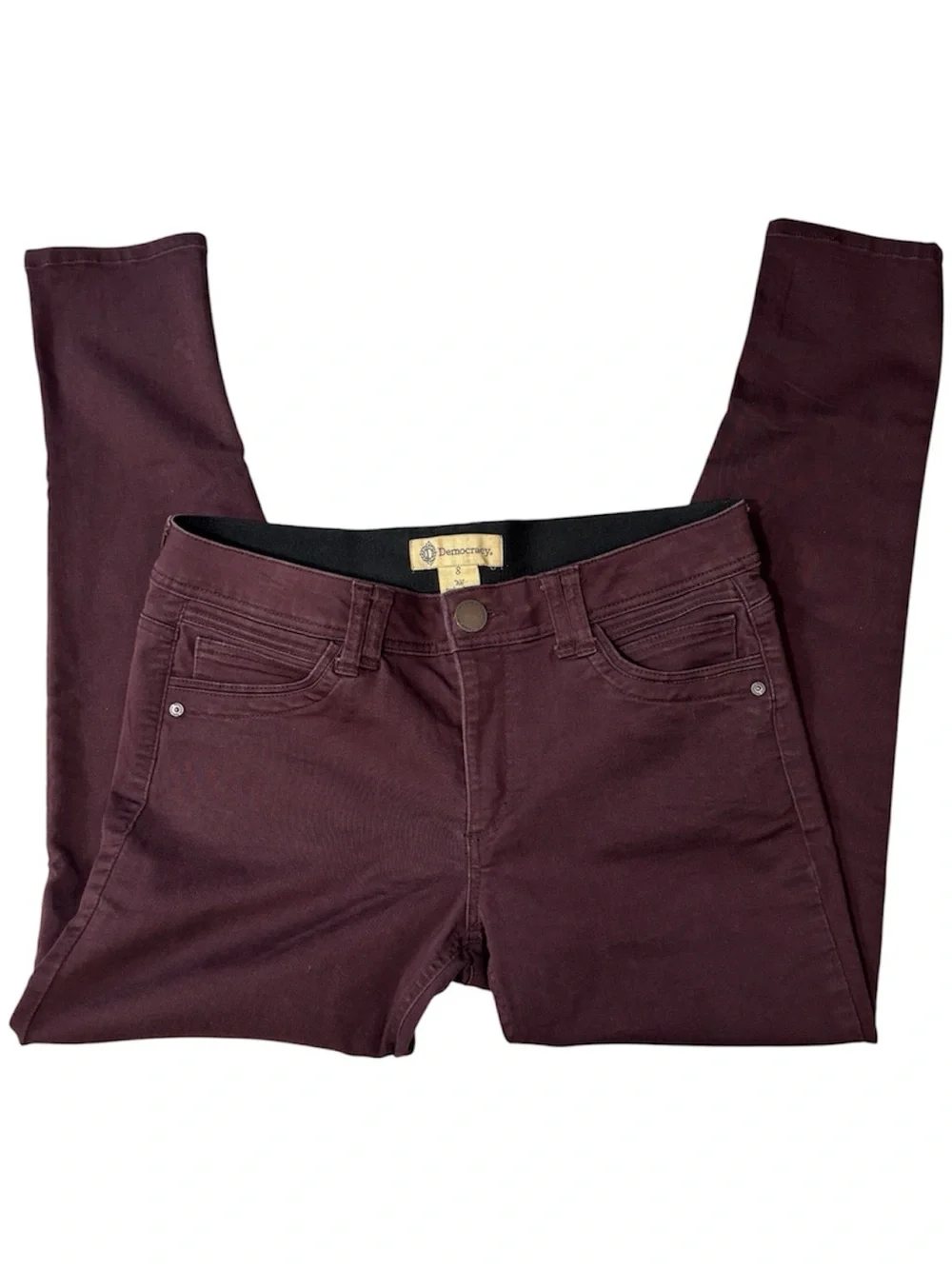 Democracy Jeans, Burgundy Wine, Skinny, “Ab”technology, Size 8, Fall, Autumn